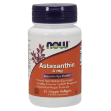 Astaxanthin 4 mg 60 db- Veggie Softgels Now - NOW vitaminok