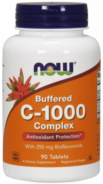 Now Buffered C-1000 complex with 250 mg bioflavonoids 90db - NOW vitaminok