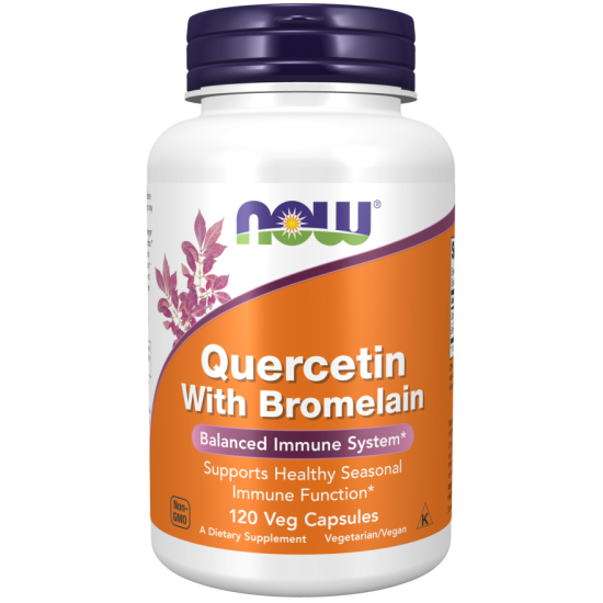 NOW Quercetin with Bromelain 120 db - NOW vitaminok