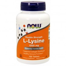 L-Lysine 1,000 mg Double Strength - 100 Tablets - NOW vitaminok