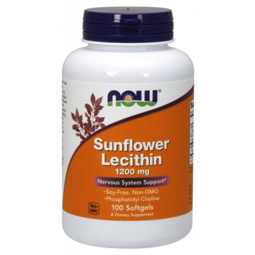 Sunflower Lecithin 1200mg 100db Now - NOW vitaminok