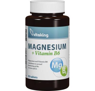 Vitaking Magnézium + B6 vitamin 90db - Ásványi anyagok