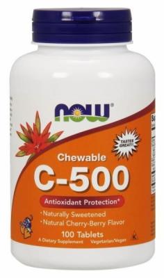 Now C-500 rágótabletta 100db (cseresznyés) - NOW vitaminok