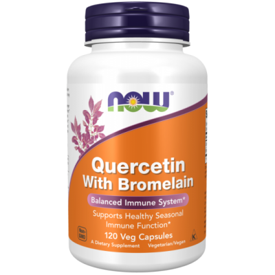 NOW Quercetin with Bromelain 120 db - NOW vitaminok