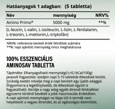 Amino Primo 100% aminosav tabletta 300 db - Aminosavak