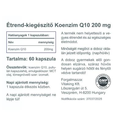 Koenzim Q10 200mg 60 db - Vitaking termékek