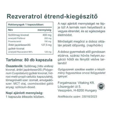 Vitaking Rezveratrol extra 125 mg 80 db - Vitaking termékek