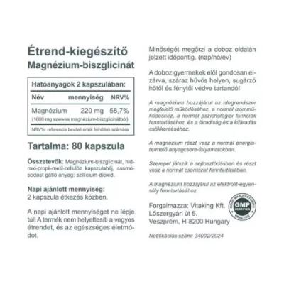 Vitaking Magnézium Biszglicinát 80 db - Vitaking termékek