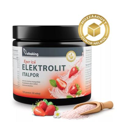 Vitaking Elektrolit Italpor epres 165 g  - Vitaking termékek