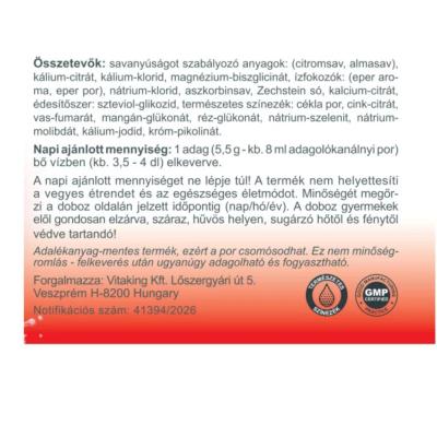Vitaking Elektrolit Italpor epres 165 g  - Vitaking termékek