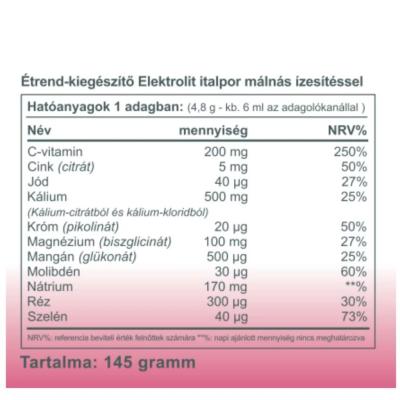 Vitaking Elektrolit Italpor málnás 145 g - Vitaking termékek