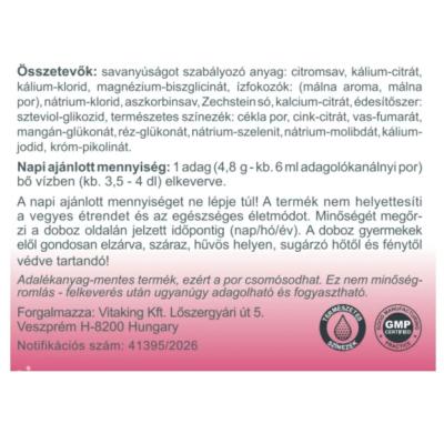Vitaking Elektrolit Italpor málnás 145 g - Vitaking termékek