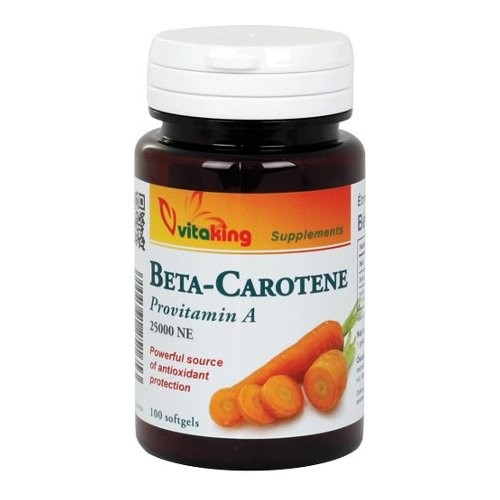 Beta-Carotene provitamin A 25000NE 100db Vitaking - Haj, bőr, köröm